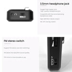 Radio AM/FM mini con auricolari e clip in acciaio inox