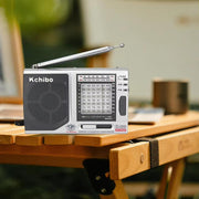 Radio portatile Kchibo a 10 bande AM/FM/SW con altoparlante ad alta fedeltà, mini ricevitore multibanda compatto., KK-9803