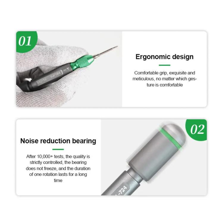 Cacciavite di precisione ad alta coppia per la riparazione e lo smontaggio di telefoni cellulari, RELIFE RL-724 Y0.6, RELIFE RL-724 Five Star 0.8, RELIFE RL-724 Phillips 1.5, RELIFE RL-724  T1, RELIFE RL-724 Phillips 2.5
