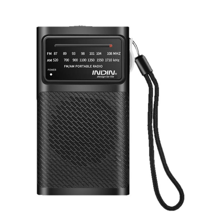 INDIN BC-R955 Radio AM/FM portatile con suono ad alta fedeltà e design a clip, ideale per sport e attività all'aperto., BC-R955