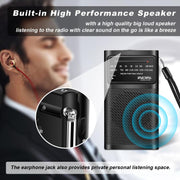 Radio AM/FM portatile con clip per sport outdoor