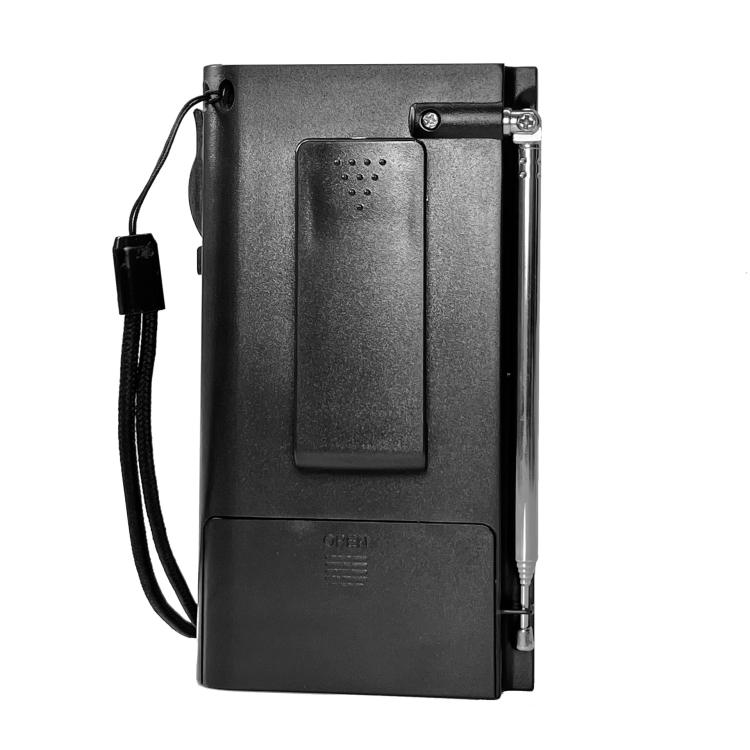 Radio AM/FM portatile con clip per attività outdoor