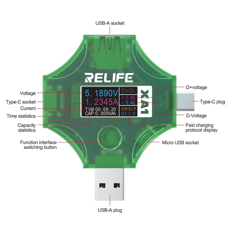 Tester multifunzione di corrente e tensione per la riparazione di telefoni cellulari, strumento per il test di corrente e tensione., XA1