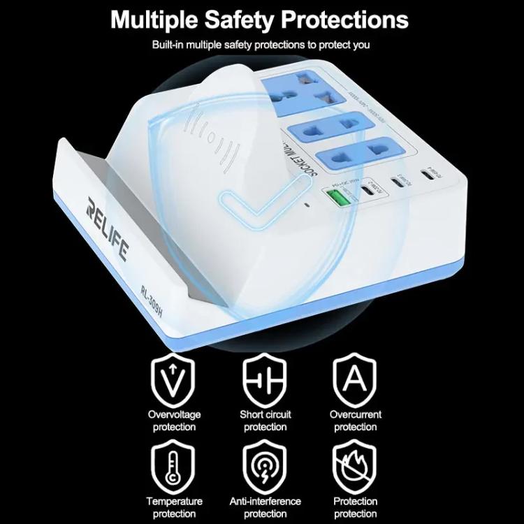 RELIFE RL-309H Presa di ricarica wireless intelligente da 72 W, US Plug, EU Plug