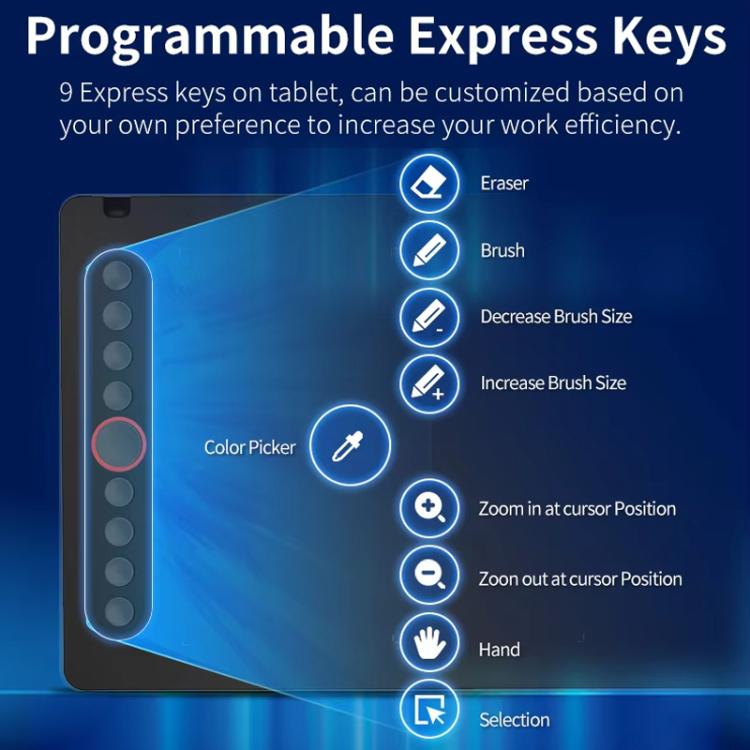 Tavoletta grafica digitale 10Moons I6 compatibile con telefoni cellulari e computer., i6