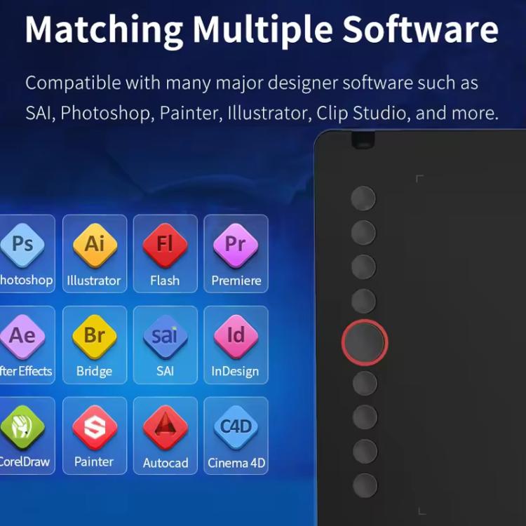 Tavoletta grafica digitale 10Moons I6 compatibile PC e smartphone