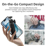 Mini treppiede selfie stick con testa a sfera 360°