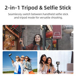 Mini treppiede selfie stick con testa a sfera 360°