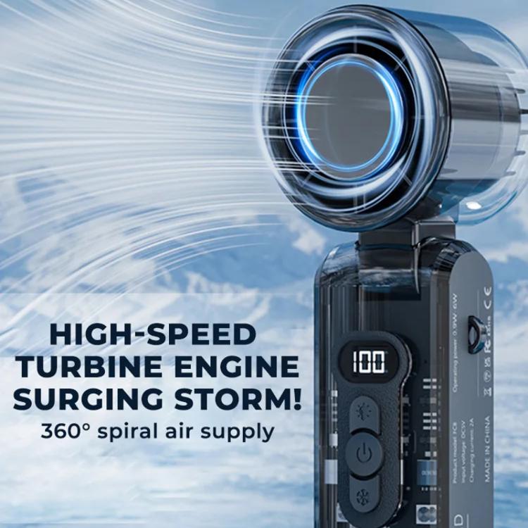 Ventilatore portatile pieghevole ad alta velocità 3600mAh