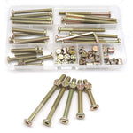Set di 50 viti a testa tonda esagonale in zinco colorato M6, 50pcs /Set