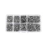 Kit di 800 viti autofilettanti Phillips in acciaio al carbonio, metriche, misurate M2, da 800 pezzi., 800pcs /Set Round Head, 800pcs /Set Flat Head