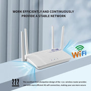 European / Asian / African Edition 4G CPE Wireless SIM Card LTE Router Wi-Fi 6 Wireless Hotspot, EU Plug, C920