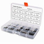 Set da 140 pezzi di chiavi per puleggia con perno parallelo da 3/4/5/6 mm in scatola.