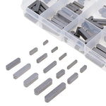 Set da 140 pezzi di chiavi per puleggia con perno parallelo da 3/4/5/6 mm in scatola.