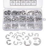 400 pezzi/set Anelli elastici aperti tipo E in acciaio inossidabile da 1,5-15 mm, confezionati in scatola, 400pcs /Set