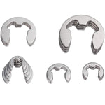 400 pezzi/set Anelli elastici aperti tipo E in acciaio inossidabile da 1,5-15 mm, confezionati in scatola, 400pcs /Set