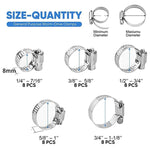 Set di 40 morsetti in acciaio inossidabile stile americano per impieghi gravosi, 40pcs /Set