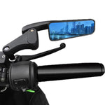 Specchietto retrovisore riflettente universale per moto con funzione di assistenza alla retromarcia.