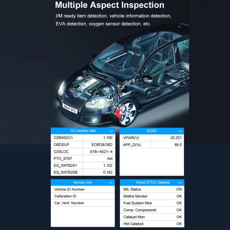 Tester di guasto/stato di salute della batteria auto OBD 9-16V, V321
