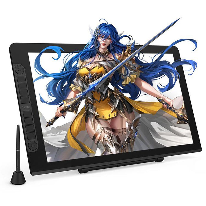 VEIKK VK2200PRO Schermo digitale da 21,5 pollici per disegno a mano libera, schermo elettronico per disegno compatibile con telefono cellulare, EU Plug, US Plug, UK Plug