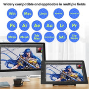 VEIKK VK2200PRO Schermo digitale da 21,5 pollici per disegno a mano libera, schermo elettronico per disegno compatibile con telefono cellulare, EU Plug, US Plug, UK Plug