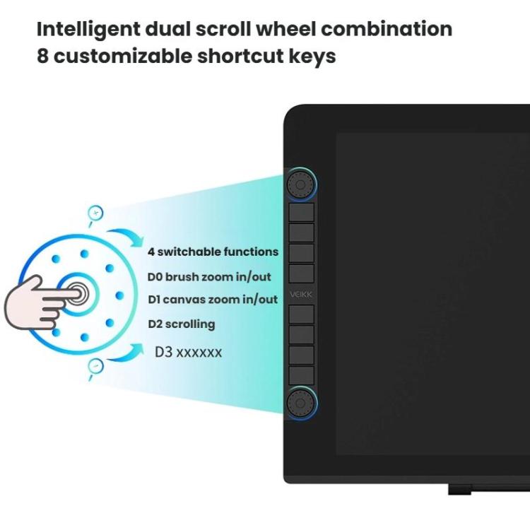 VEIKK VK2200PRO Schermo digitale da 21,5 pollici per disegno