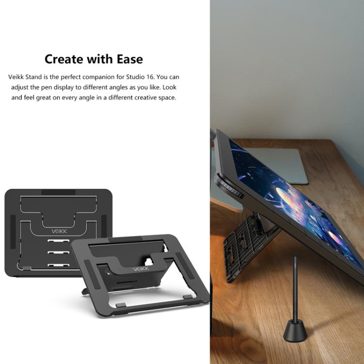 VEIKK VK1600 Schermo digitale per disegno da 15,6 pollici, schermo elettronico per disegno compatibile con telefono cellulare