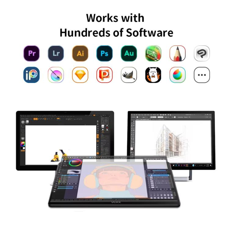 VEIKK VK1600 Schermo digitale da 15,6" compatibile HDMI/USB/Type-