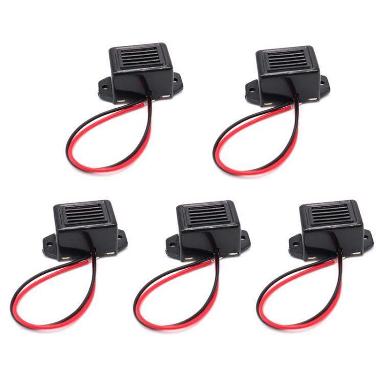 5 cicalini repellenti per topi e insetti piezoelettrici meccanici attivi, 3V, 6V, 9V, 12V, 24V