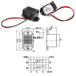 5 cicalini repellenti per topi e insetti piezoelettrici meccanici attivi, 3V, 6V, 9V, 12V, 24V