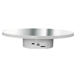 Specchio multifunzione con disco rotante elettrico, alimentazione a batteria/USB, supporto per fotografia live, 16cm White, 16cm Black, 16cm Gold, 25cm White, 25cm Black, 25cm Gold