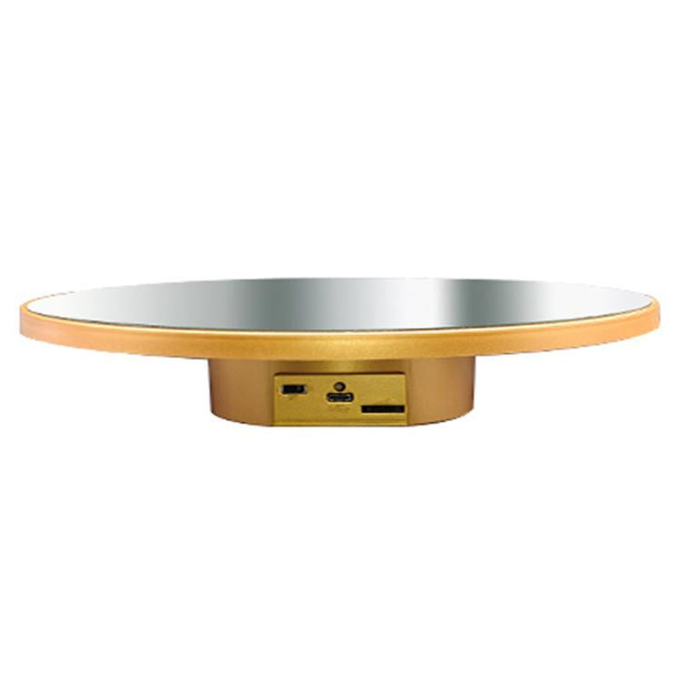 Specchio multifunzione con disco rotante elettrico, alimentazione a batteria/USB, supporto per fotografia live, 16cm White, 16cm Black, 16cm Gold, 25cm White, 25cm Black, 25cm Gold