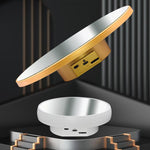 Specchio multifunzione con disco rotante elettrico, alimentazione a batteria/USB, supporto per fotografia live, 16cm White, 16cm Black, 16cm Gold, 25cm White, 25cm Black, 25cm Gold