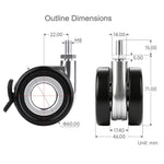 Kit di ruote piroettanti cave con freno Waveshare per HomeRack da 2,5 pollici (60 mm)