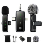 Microfono wireless a clip per colletto con riduzione rumore
