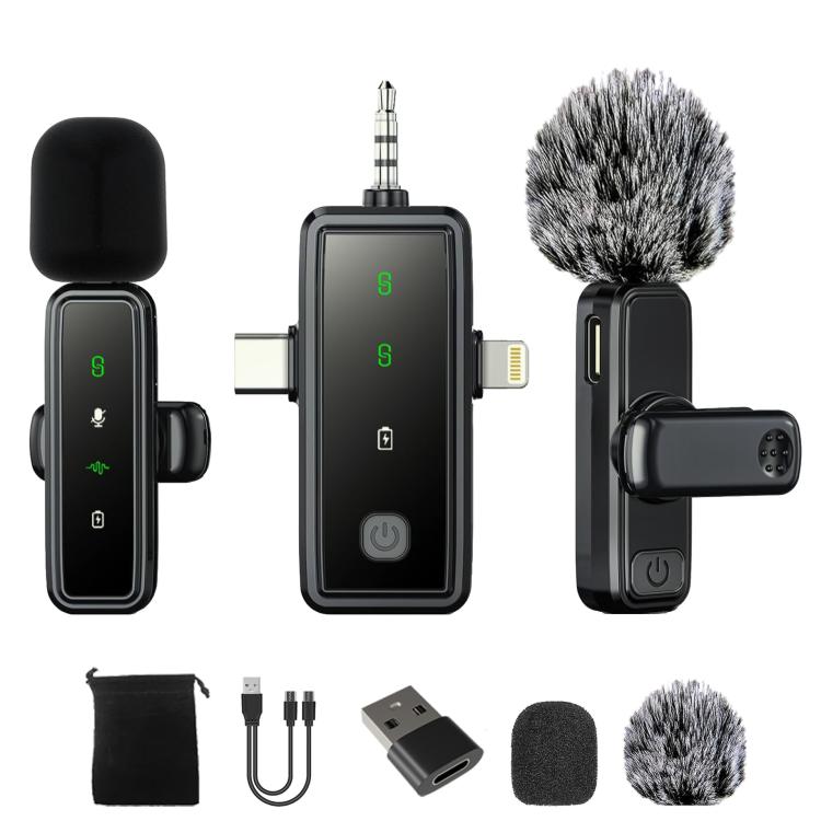 Microfono wireless a clip per colletto con riduzione rumore