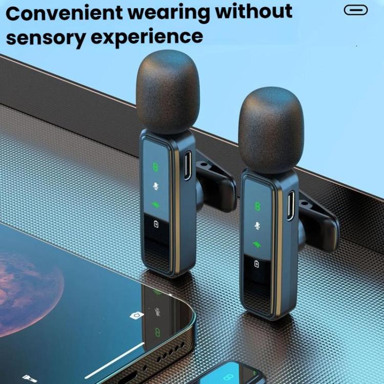 Microfono wireless a clip per colletto con riduzione rumore