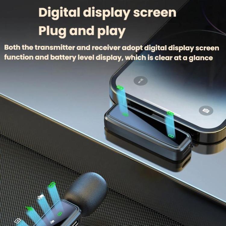 Microfono wireless a clip per colletto con riduzione rumore