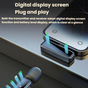 Microfono wireless a clip per colletto con riduzione rumore