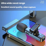 Microfono wireless a clip per colletto con riduzione rumore