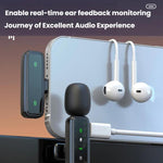 Microfono wireless a clip per colletto con riduzione rumore