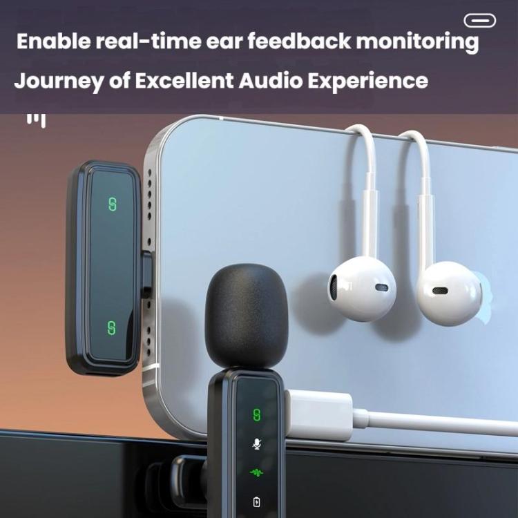 Microfono wireless a clip per colletto con riduzione rumore
