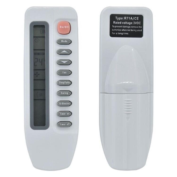 For Midea Air Conditioner Remote Control Replacement Accessory, R71a/E R71/E R71a/Ce R71/Ce
