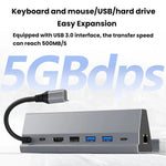 7 In 1 Type-C Docking Station 4K 60Hz Gaming Expansion Dock, BS-107