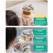 Ventilatore portatile silenzioso senza pale a forma di polpo, con clip, per passeggini., Oscillating White, Oscillating Pink, Oscillating Yellow, Non-oscillating White, Non-oscillating Pink, Non-oscillating Yellow