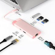Metal Type-C Docking Station USB HUB Computer Multi Functional Expansion Dock, BS6A, BS10A, BS12A