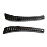 Protezione per la soglia del bagagliaio in acciaio inossidabile Highland per Tesla Model 3 2024+, Carbon Fiber Texture, Black Brushed Finish, Silver