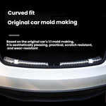 Protezione per la soglia del bagagliaio in acciaio inossidabile Highland per Tesla Model 3 2024+, Carbon Fiber Texture, Black Brushed Finish, Silver
