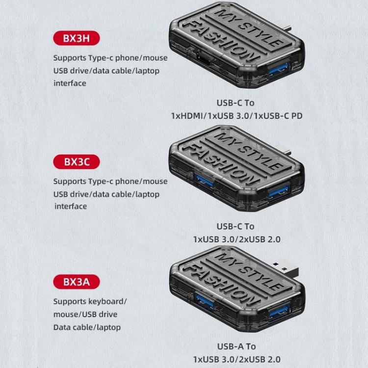 3 In 1 USB HUB Multi Port Hub Computer Converter, BX3H Black, BX3H White, BX3H Pink, BX3C Black, BX3C White, BX3C Pink, BX3A Black, BX3A White, BX3A Pink
