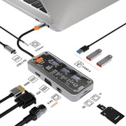 Type-C Docking Station USB HUB Multi Port Hub Computer Converter, SW6H, SW10V-PRO